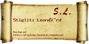 Stiglitz Leonárd névjegykártya